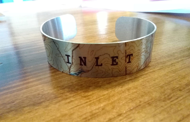Inlet Map Cuff Bracelet