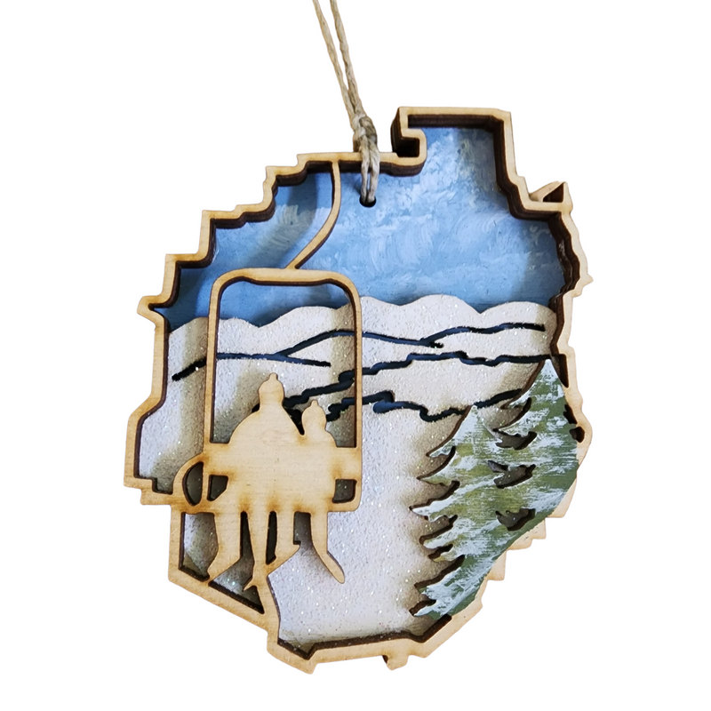 Adirondack Park with Ski Lift Ornament