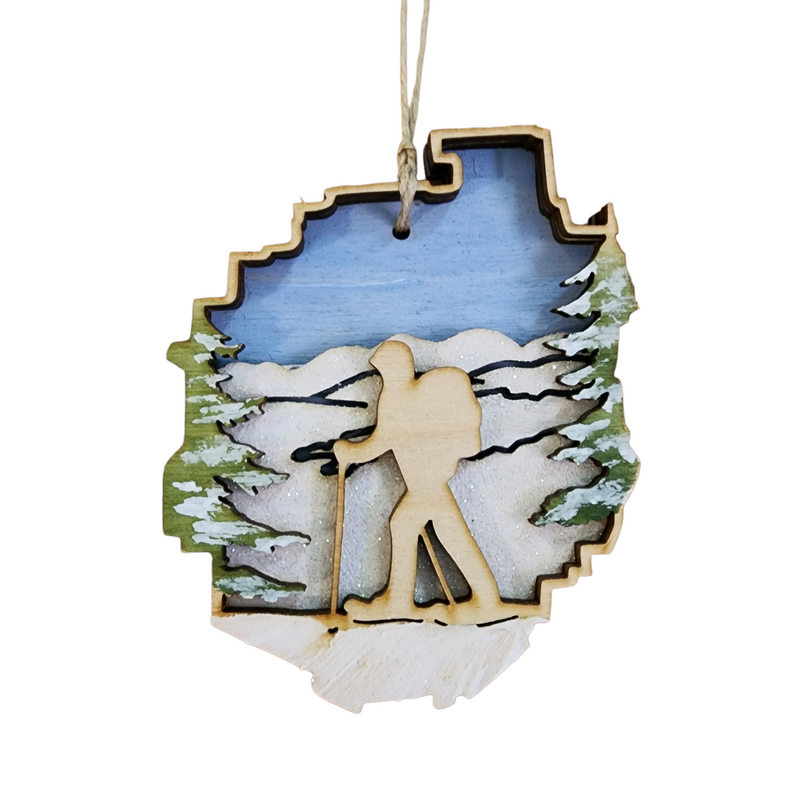 Adirondack Park with Snowshoer Ornament