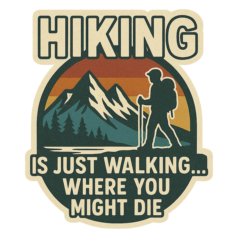Hiking Decal