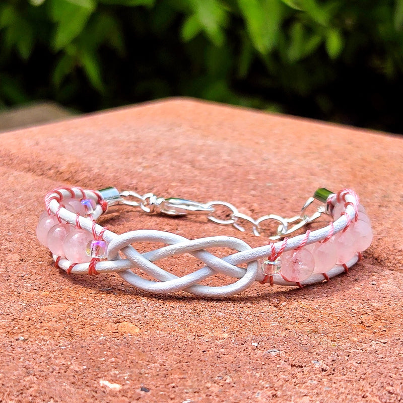 Rose Quartz Infinity Bracelet