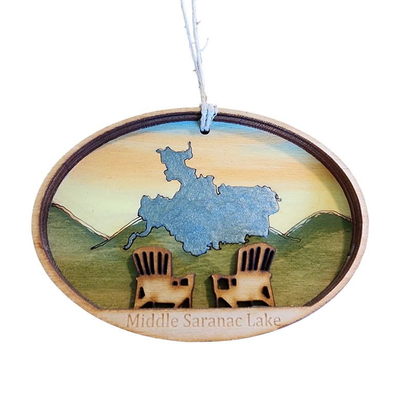 Middle Saranac Lake Ornament