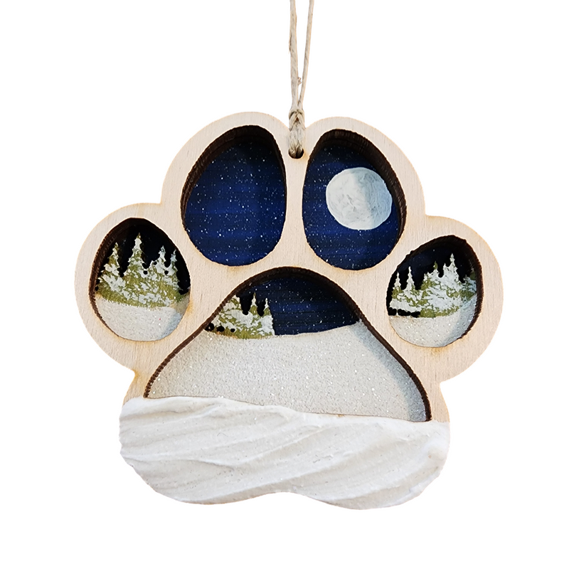 Dog/Cat Paw Winter Ornament