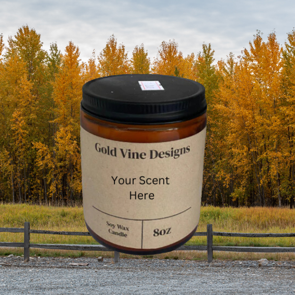 Small 100% Natural Soy Wax Candle Infused with Natural Essential Oils 8oz