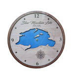 Lake Map Wall Clock