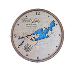 Lake Map Wall Clock