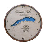 Lake Map Wall Clock