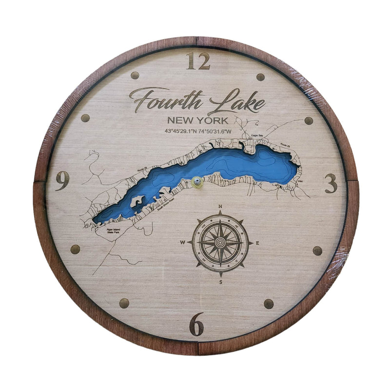 Lake Map Wall Clock