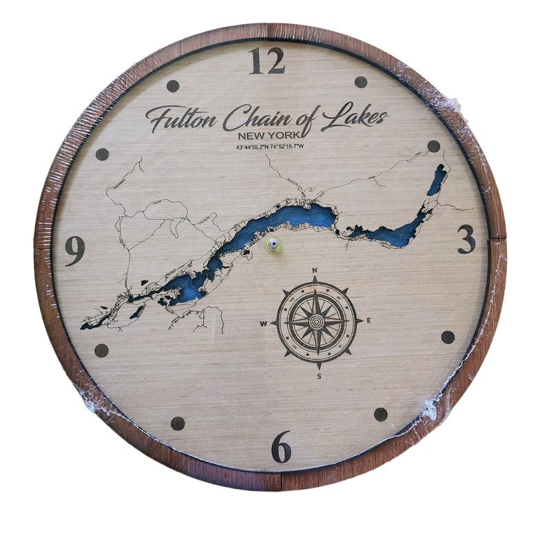 Lake Map Wall Clock