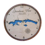 Lake Map Wall Clock