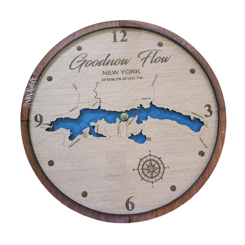 Lake Map Wall Clock