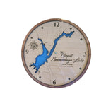 Lake Map Wall Clock