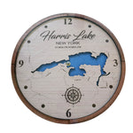 Lake Map Wall Clock