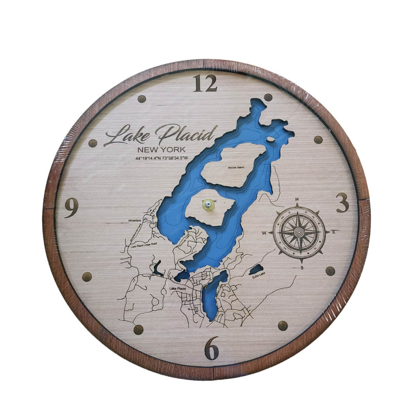 Lake Map Wall Clock