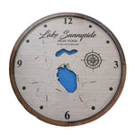Lake Map Wall Clock