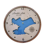 Lake Map Wall Clock