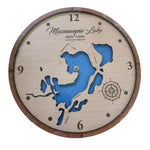 Lake Map Wall Clock