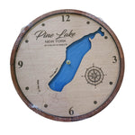 Lake Map Wall Clock