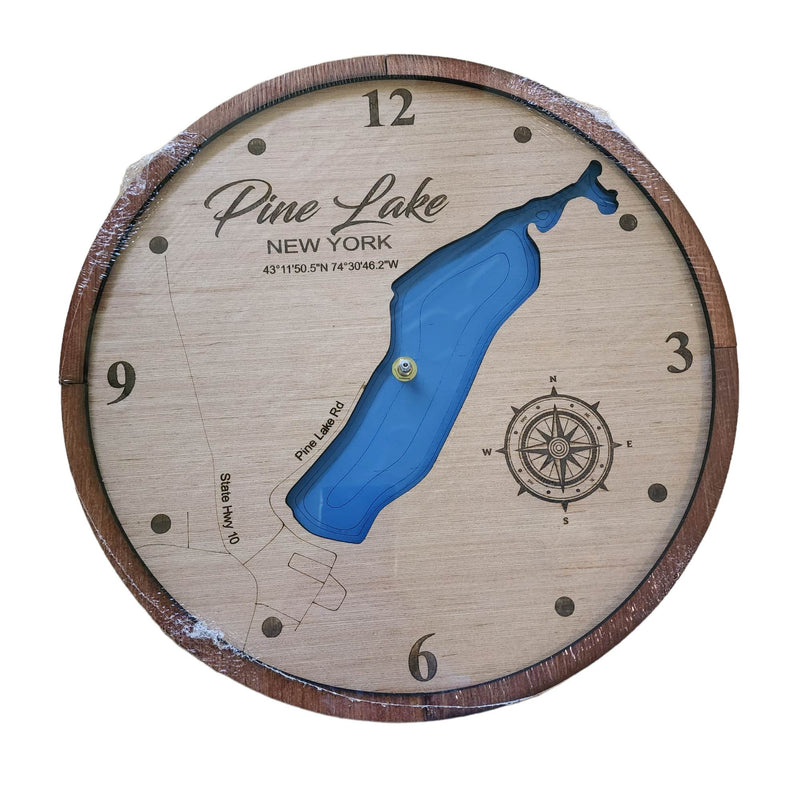 Lake Map Wall Clock