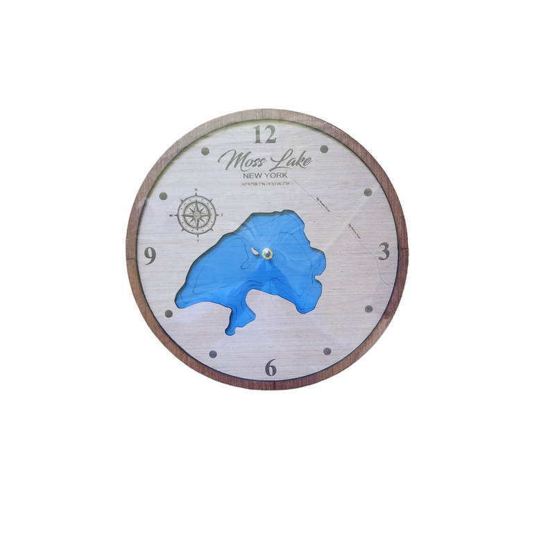 Lake Map Wall Clock