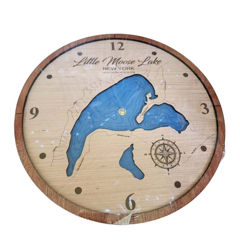 Lake Map Wall Clock