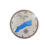 Lake Map Wall Clock