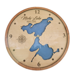 Lake Map Wall Clock