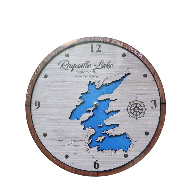 Lake Map Wall Clock
