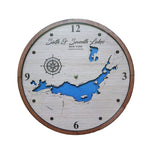 Lake Map Wall Clock