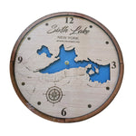 Lake Map Wall Clock