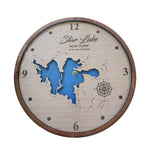 Lake Map Wall Clock