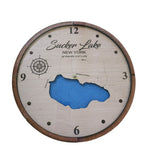 Lake Map Wall Clock