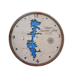 Lake Map Wall Clock