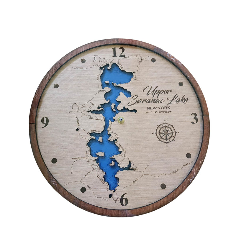Lake Map Wall Clock